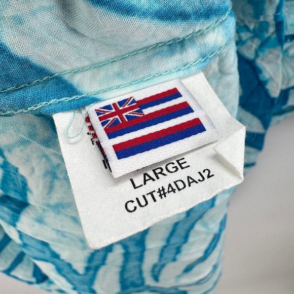 Jams World Hawaii Floral Blue Short Sleeve Casual Shirt‎ Mens Large L - Picture 3 of 6